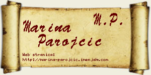 Marina Parojčić vizit kartica